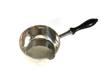 null Silver casserole 1st title with its turned wooden handle

First half of the...