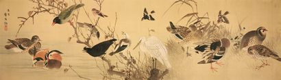 null CHINA, early 20th century 

Ink painting on silk, signed Zeng Wenxuan and representing...