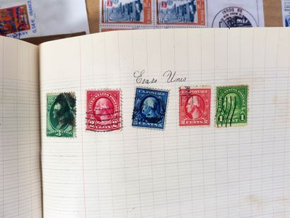 null Lot of about six hundred postage stamps, France, Germany, Italy, Morocco, England,...