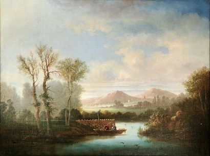 null DIDIER (School of the 19th century)

Animated view on a river

Oil on canvas...