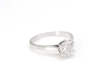 Solitaire ring in silver 925 thousandths...