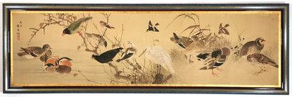 null CHINA, early 20th century 

Ink painting on silk, signed Zeng Wenxuan and representing...