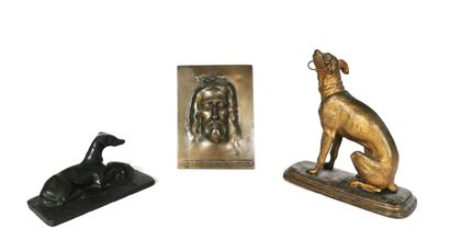 null Two animal figurines in regula about dogs

A bronze plaque commemorating the...