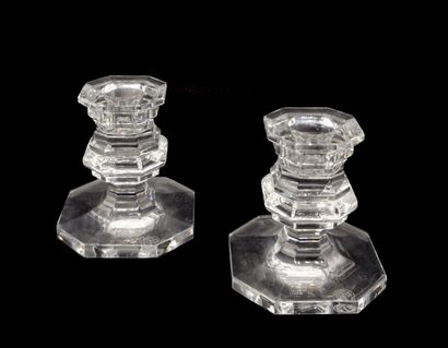null House BACCARAT,

Pair of crystal candlesticks with octagonal base

Mark under...