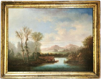null DIDIER (École du XIXe siècle)

Vue animée sur une rivière

Huile sur toile signée...