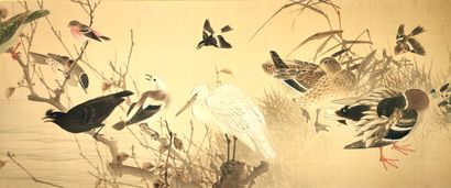 null CHINE, début du XXe siècle 

Peinture à l’encre sur soie, signée Zeng Wenxuan...