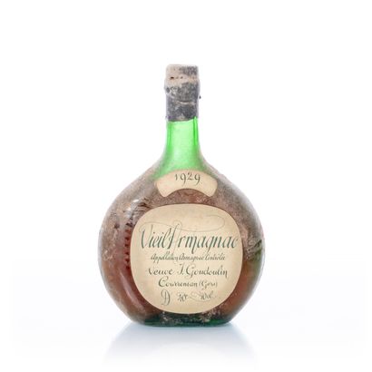 null 1 bottle VIEIL ARMAGNAC

Year : 1929

Appellation : Veuve J. GOUDOULIN

Remarks...
