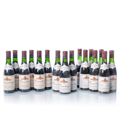 null 16 demi-bouteilles (37,5 cl.) HERMITAGE Cuvée M.R.S.

Année : 7 B. de 1981;...