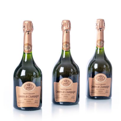 null 3 bottles CHAMPAGNE Rosé - TAITTINGER Comtes de Champagne

Year : 1993

Appellation...