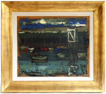 null René HANSOUL [Belgian] (1910-1979)

The Sailboats

Oil on isorel panel signed

50...