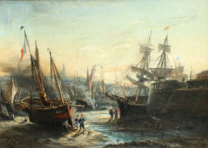 Auguste BALLIN (1842-1899)

Shipyard of Boulogne-sur-mer

Oil...
