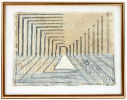 null OLIER (20th century naive school)

Perspective, 1971

Gouache on canvas signed...