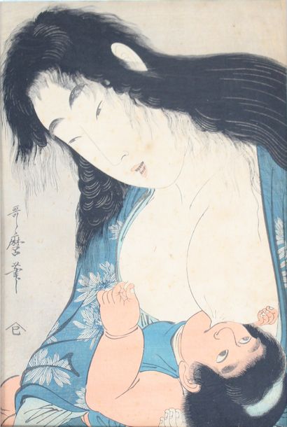 null 
** Kitagawa UTAMARO (c. 1753 - 1806) - JAPON, XIXe siècle




	Estampe format...
