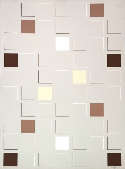 null Aldo MENGOLINI [Italian] (born 1930)

Composition with squares on a cream background,...