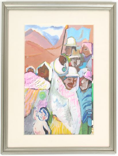 null Mathilde GRANT (1918-2006)

Harina of Carnival, 1975

Gouache and scratch on...