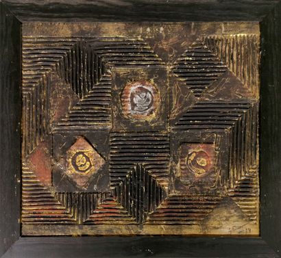 null Georges BREUIL (1904-1997)

Composition with diamonds, 1974

Collage and mixed...