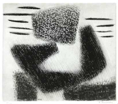 null Felicia PACANOWSKA [Polish] (1907-2002)

Abstract composition, 1961

Etching...