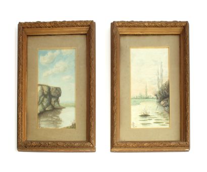 null School of the beginning of the XXth century

Lake landscape

Two watercolors...