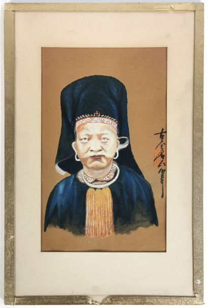 null INDOCHINA, School of the XXth century

Portaits

Two paintings on paper, one...