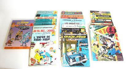 null Ensemble de dix-neuf albums de bande dessinée comprenant Gilles Jourdan, Marc...