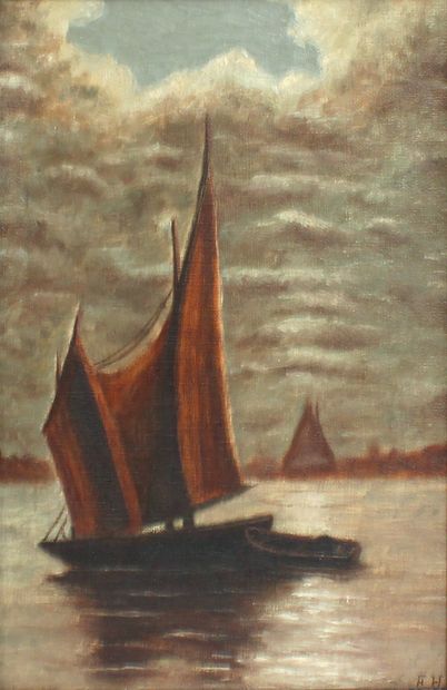 null School of the XXth century

The sailboats

Oil on canvas monogrammed F.H

33,2...