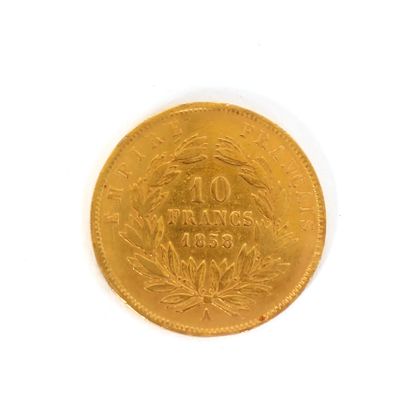 null Pièce en or Napoléon III tête nue 1858 Paris

Poids brut : 3,1 g.

Petits c...