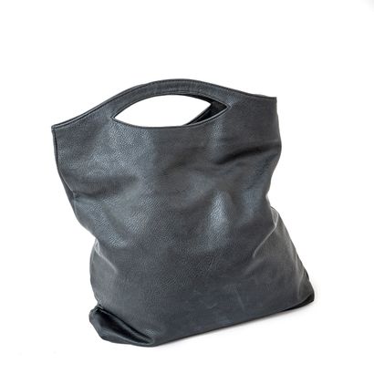 null THIERRY MUGLER

Handbag in black imitation leather, double handle half moon...