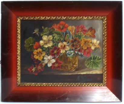 null M. WEBER (Active in the 20th century)

Bouquet of flowers

Oil on canvas signed

27...