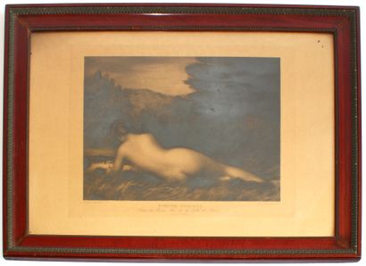 null After Jean-Jacques HENNER (1829-1905), engraved by Jules JACQUET (1841-1913)

Reclining...