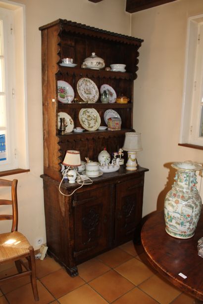 null Natural wood china cabinet