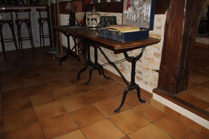 null Two bistro table, the legs in wrought iron