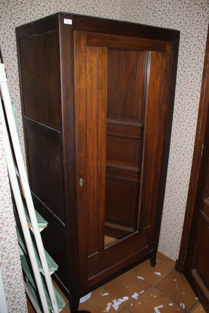 null Natural wood cabinet with one glass door