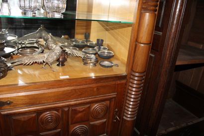 null Lot of silver plated pieces including pheasants, tastevin, coasters, ashtray,...
