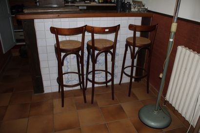 null Three fluted bar chairs