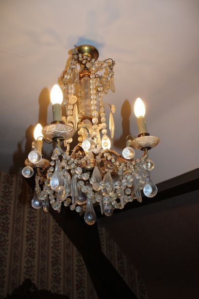null Two chandeliers with pendants