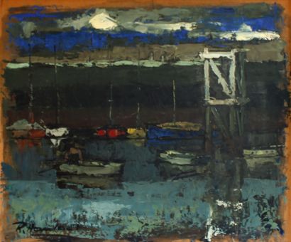 René HANSOUL [Belgian] (1910-1979)

The Sailboats

Oil...
