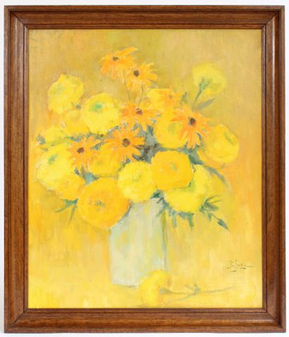 null Robert SARA (École du XXe siècle)

Le bouquet jaune, 1976

Huile sur toile signée,...