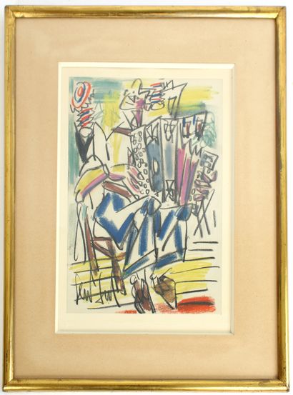 null After Gen PAUL (1895-1975)

The accordionist

Lithograph in color on paper signed...