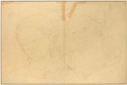 null 
** Edgar DEGAS (1834-1917)




Study of the heads of three figures, probably...