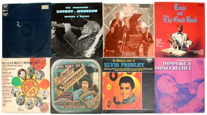 null JAZZ, BLUES, ROCK VARIOUS

Set of eight 33 T. albums including:

- AMSTRONG...