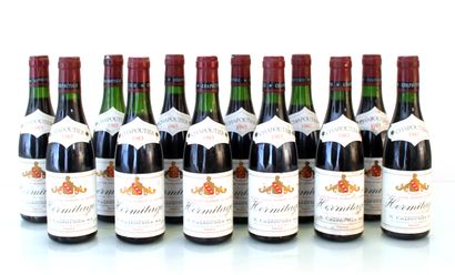null 12 demi-bouteilles (37,5 cl) HERMITAGE CHAPOUTIER Cuvée M.R.S.

Année : 1983

Appellation...