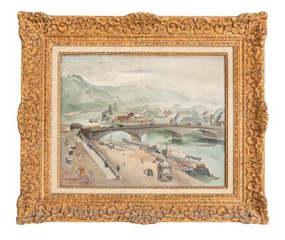 null Abel GERBAUD (1888-1954)

Le port de Rouen

Huile sur toile signée 

48 x 46...