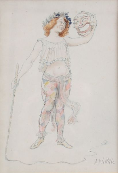 null Adolph WILLETTE (1857-1926)

L'acteur burlesque

Encre et aquarelle sur papier...