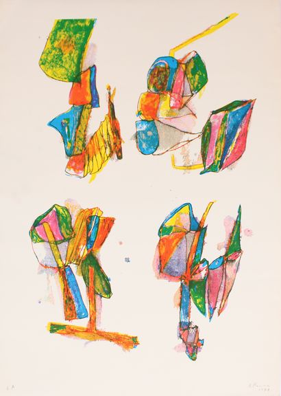 null D. HAMOUR (École du XXe siècle)

Composition, 1977

Lithographie signée, datée...