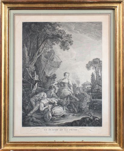 null Jacques BEAUVARLET (1731-1797) d'après François BOUCHER

Le plaisir de la pêche

Gravure...