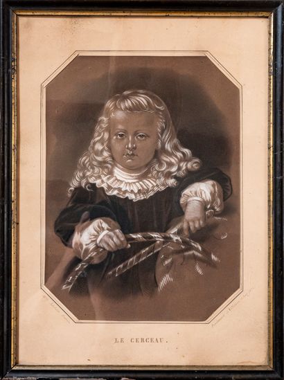null Adelaïde PERRIN (École du XIXe siècle)

Le cerceau, 1875

Crayon et craie blanche...