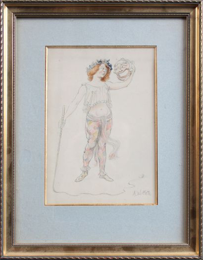 null Adolph WILLETTE (1857-1926)

L'acteur burlesque

Encre et aquarelle sur papier...