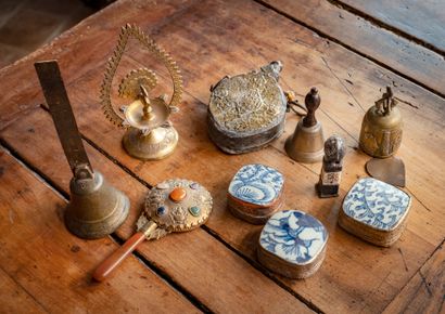 null INDIA, NEPAL and JAPAN

Set of pieces including a perfume burner, a gourd, a...