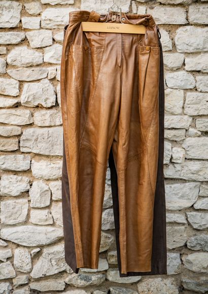 null Two leather pants : 

CAMAO, size 2

Mac Douglas, size 44