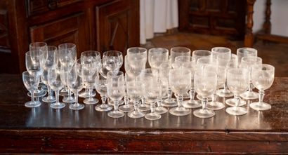 null Part of glassware and crystal including forty-five stemmed glasses various models

Some...